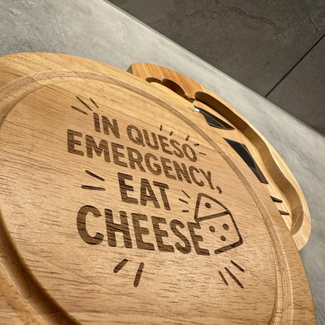 In Queso Emergency, Eat Cheese | Cheeseboard with tools