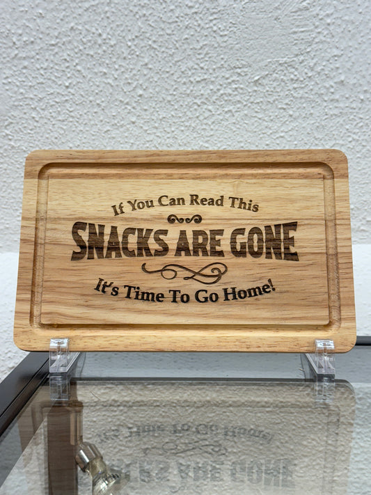 Snacks Are Gone | Grooved Chopping Board
