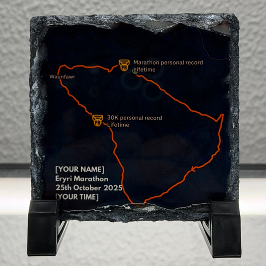 Personalised Strava Record Slate