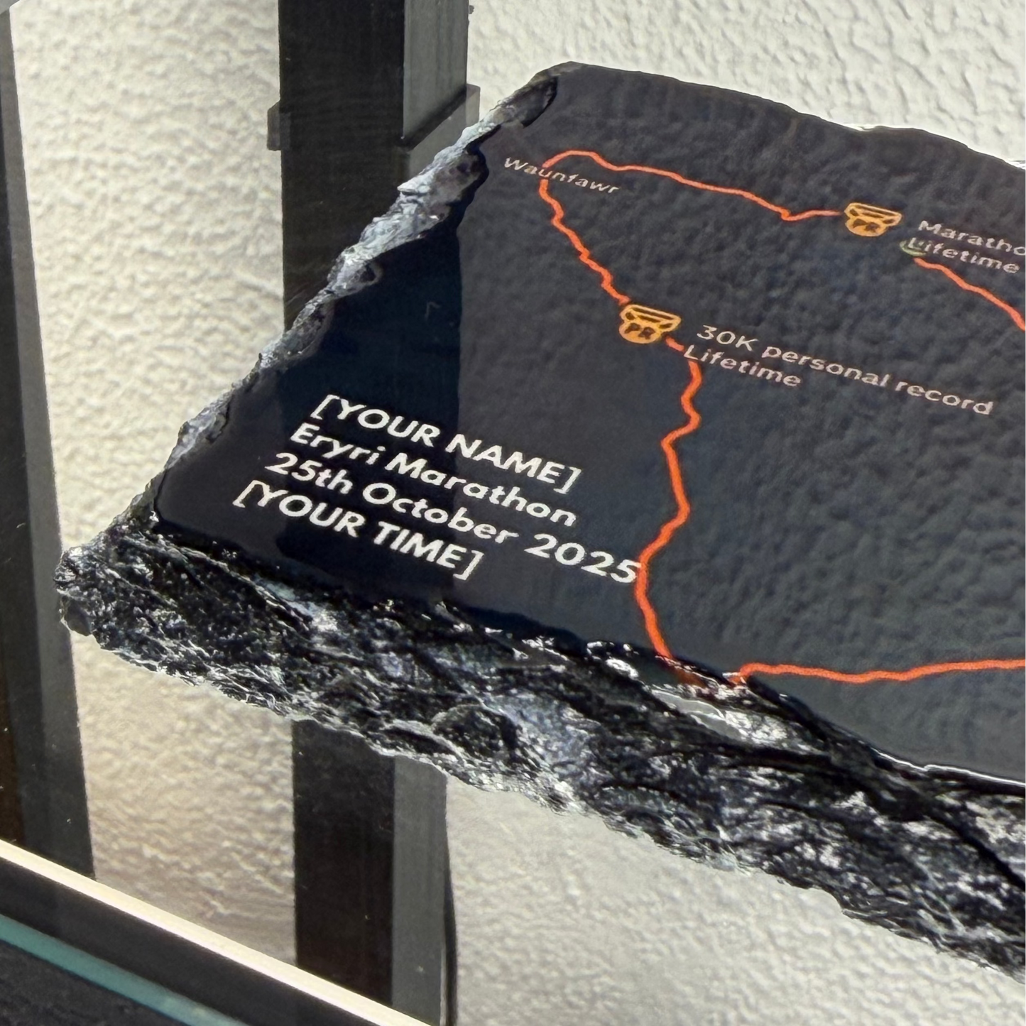 Personalised Strava Record Slate