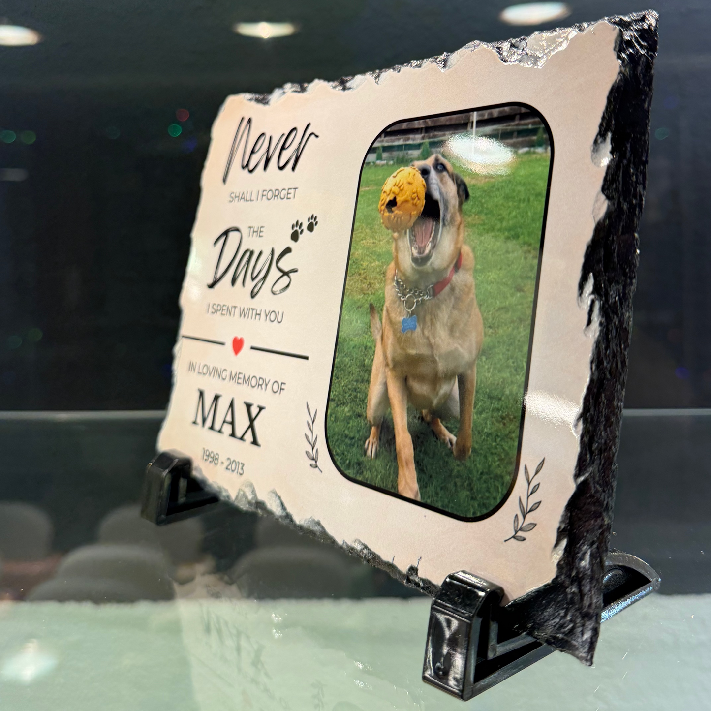 Personalised Pet Memorial Slate – Custom Photo Keepsake