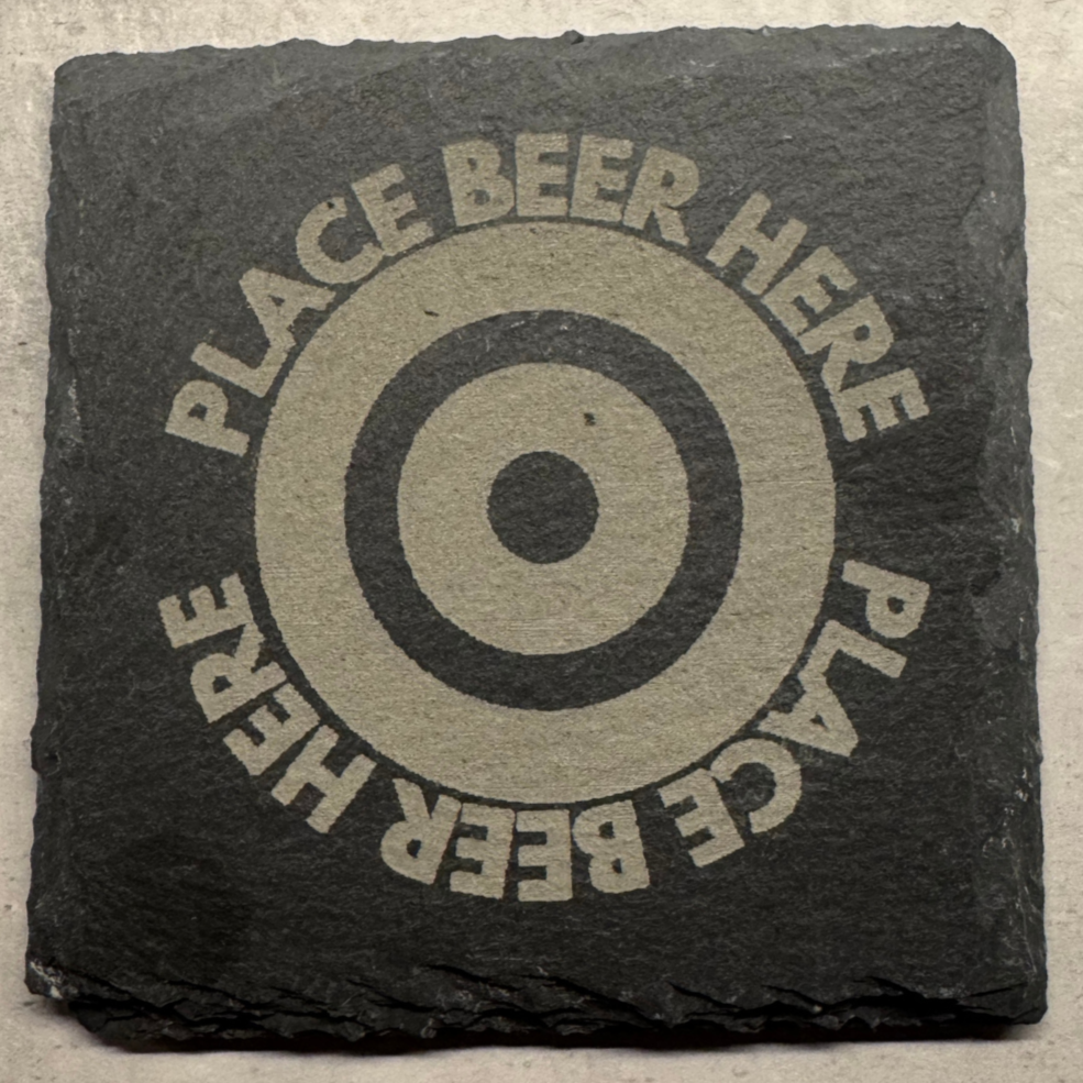 Place Beer Here | Natural Slate Coaster