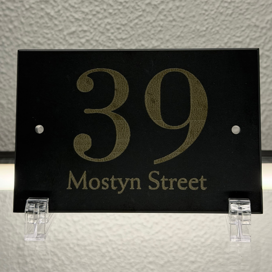 Small Slate House Number | Personalised Engraved Sign