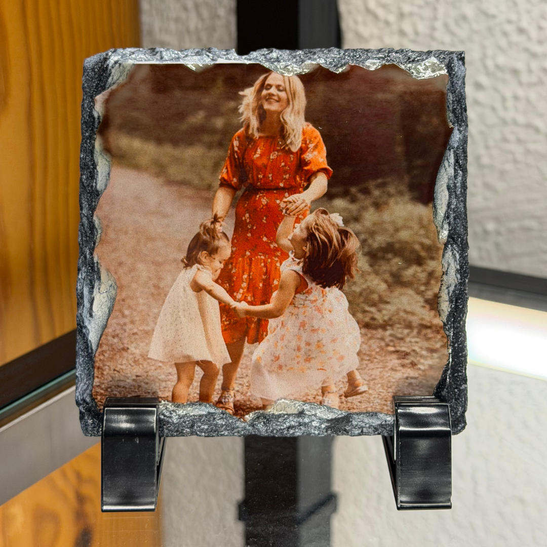Personalised Photo Rock Slate (9x9cm)