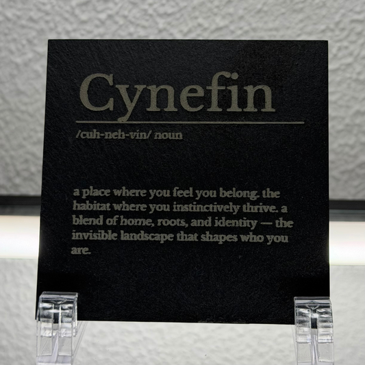 Cynefin | Welsh Definition Slate Coaster