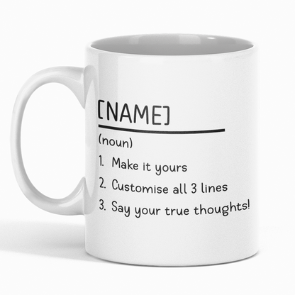 Personalised Definition Mug – Custom Name & Funny Description Gift