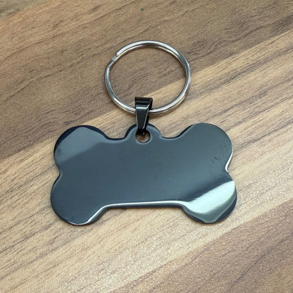 Engravable Black Bone Pet Tag – Custom Dog ID Tag