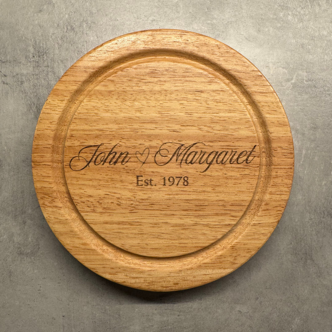 Personalised Anniversary Cheeseboard | Engraved Names & Established Year