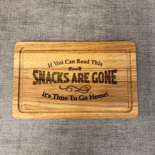 Snacks Are Gone | Grooved Chopping Board