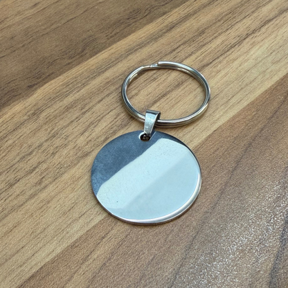 Engravable Round Pet Tag – Custom Dog or Cat ID Tag