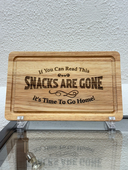Snacks Are Gone | Grooved Chopping Board