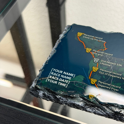 Personalised Strava Record Slate