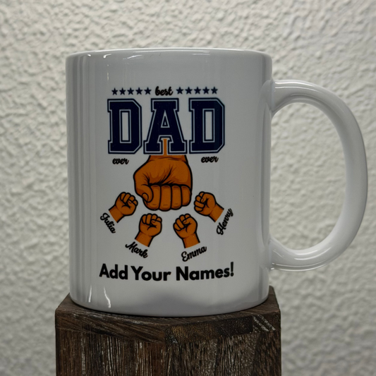 Personalised Best Dad Ever Mug – Add Kids’ Names