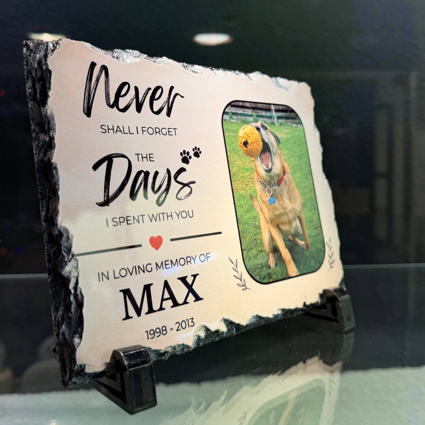 Personalised Pet Memorial Slate – Custom Photo Keepsake