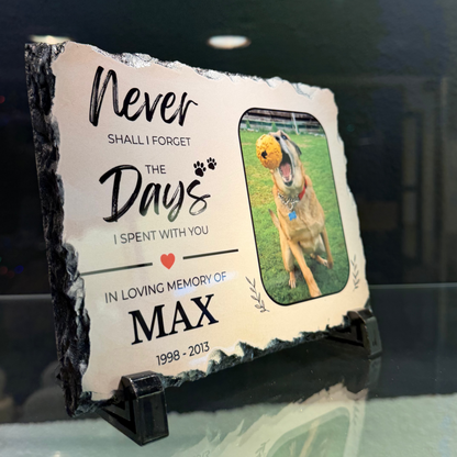 Personalised Pet Memorial Slate – Custom Photo Keepsake