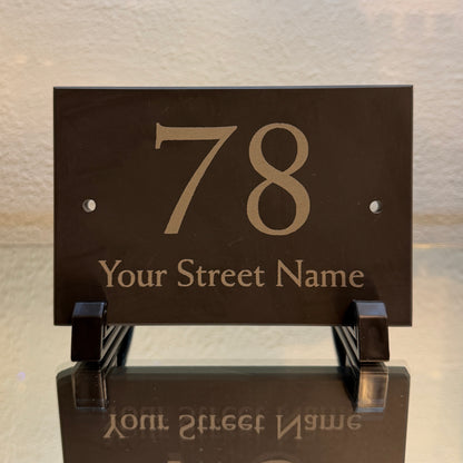 Small Slate House Number | Personalised Engraved Sign