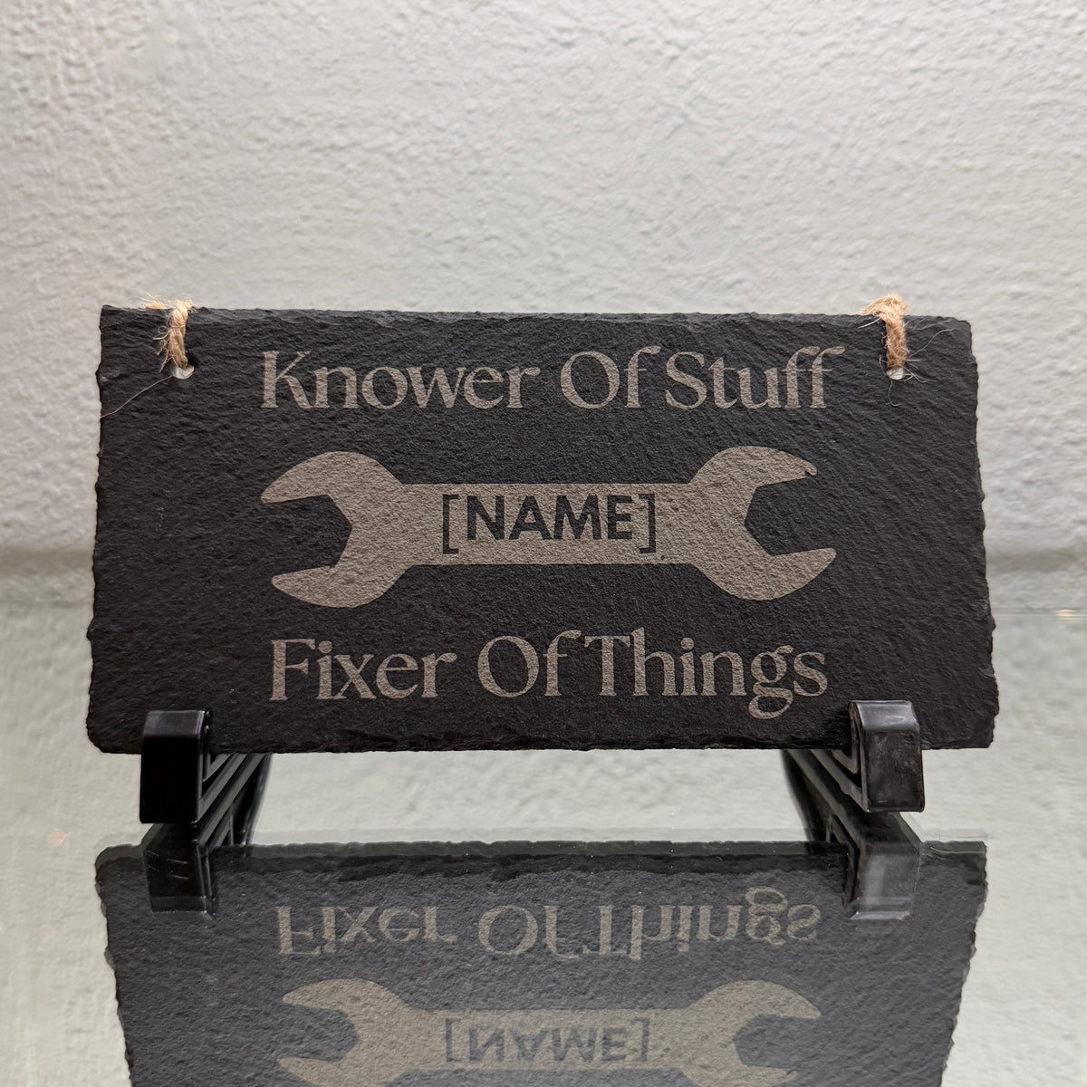 Knower Of Stuff Fixer Of Things Sign | Personalised Slate Sign
