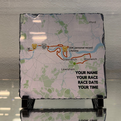 Personalised Strava Record Slate