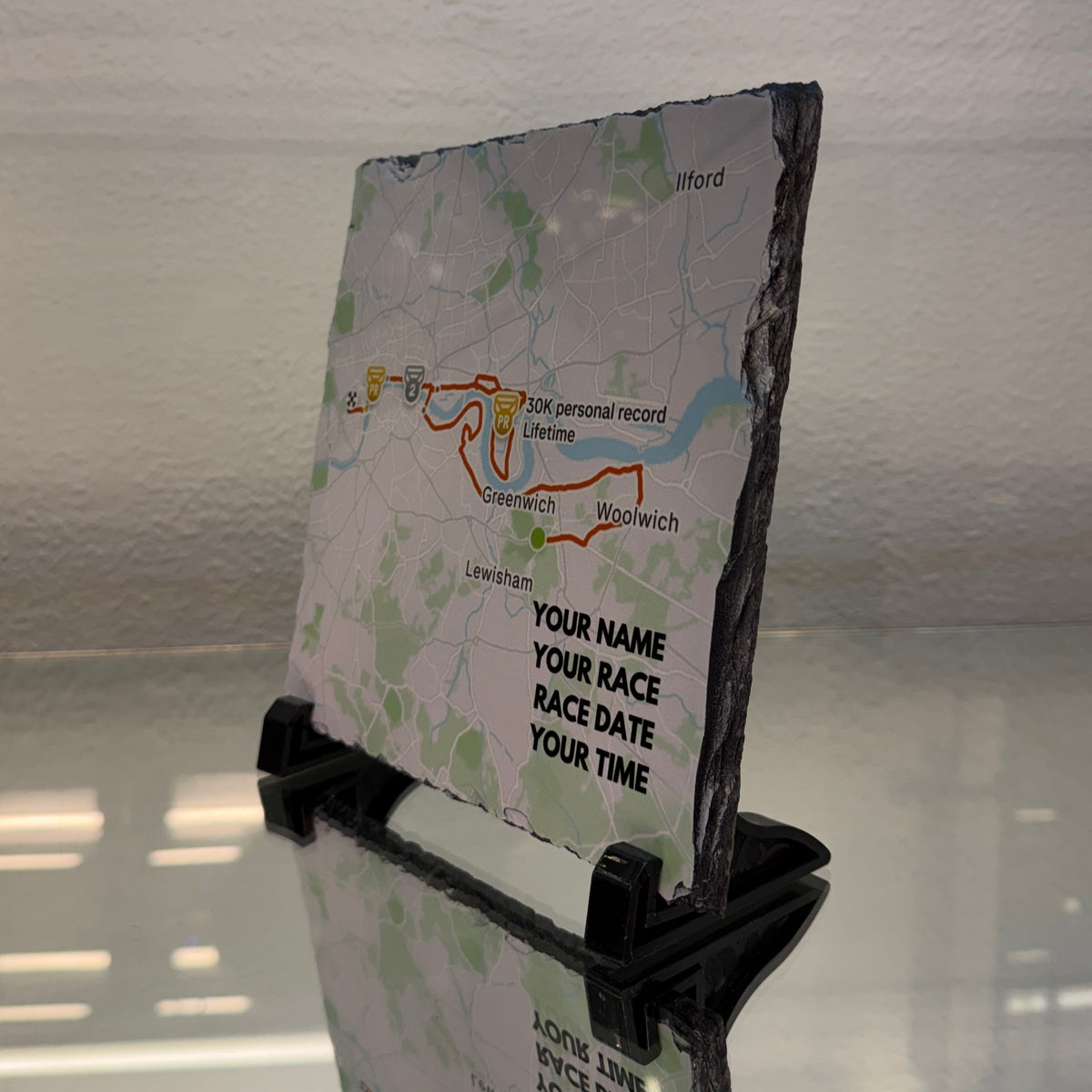 Personalised Strava Record Slate