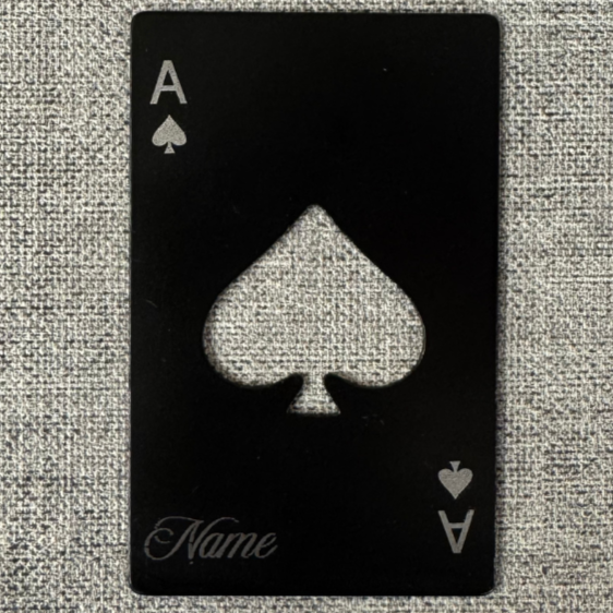 Personalised Ace of Spades Bottle Opener
