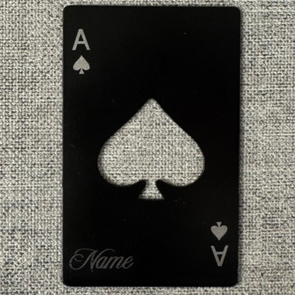 Personalised Ace of Spades Bottle Opener