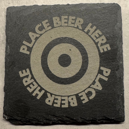 Place Beer Here | Natural Slate Coaster