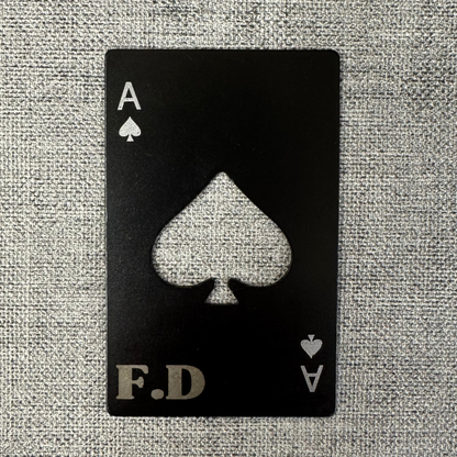 Personalised Ace of Spades Bottle Opener