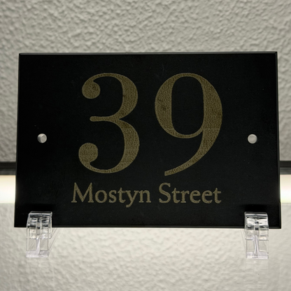 Small Slate House Number | Personalised Engraved Sign